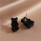 Black Bear Cute Stud Earrings Women Creativity Jewelry Cute Earring Girls Gift