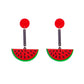 Red Watermelon Drop Earrings Hip Hop Art Women Party Jewelry Ear Fashion Pendant