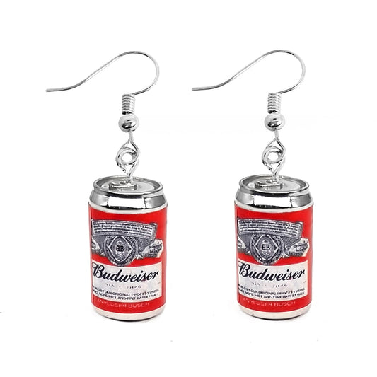 Beer Can Drop Earrings Women Art Fashion Cartoon Earrings Creative Jewelry