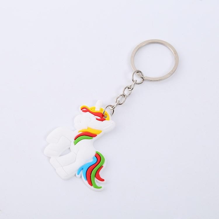 Unicorn Keychain Party Gift Cute Keyring Cartoon DIY Jewelry Souvenir