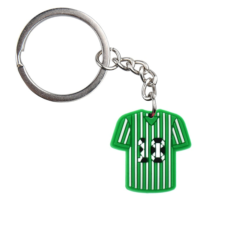 Soccer Tee Shirt Football Keychain Party Gift Cute Keyring Cartoon DIY Jewelry