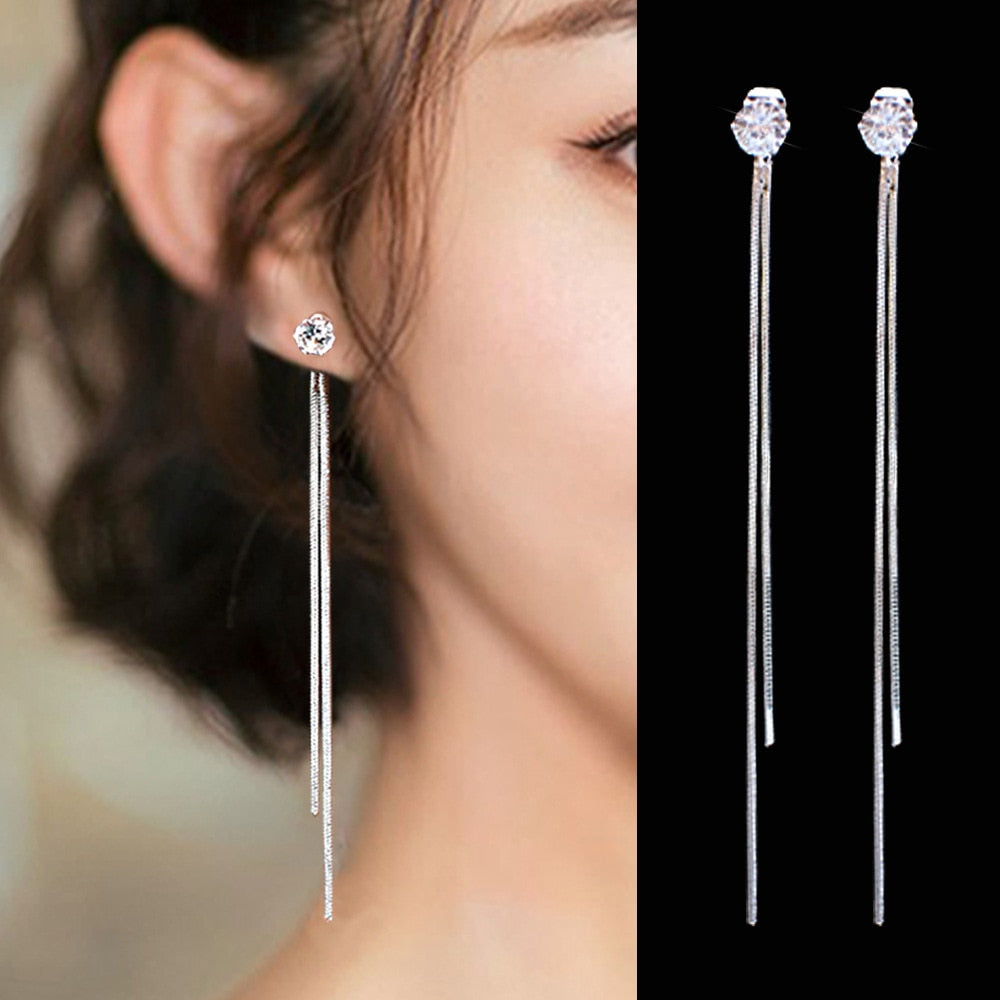 Long Chain Tassel Drop Earrings Women Party Wedding Jewelry Dangle Gifts