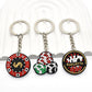 11 Styles Las Vegas Poker Casino Soft PVC Key Ring Keychain Pendant Retro Lucky