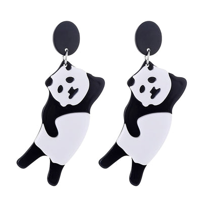 Dancing Acrylic Panda Drop Earrings Women Travel Fashion Cartoon Earrings