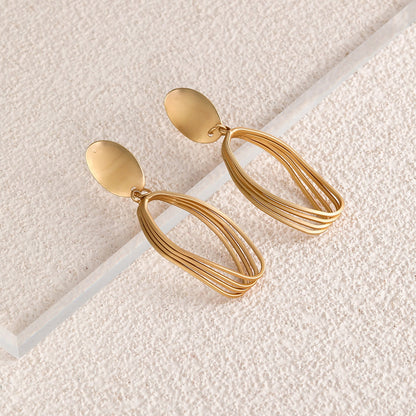 Irregular Lines Design Dangle Earrings for Fashion Stylish Jewelry Drop Earrings