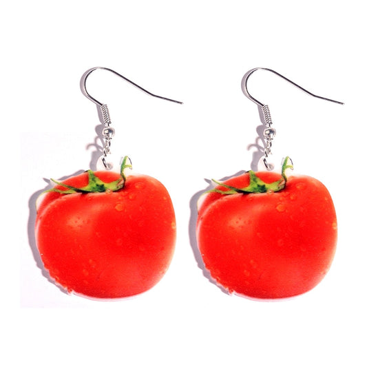 Vegetable Tomato Drop Earrings Women Creativity Jewelry Cute Earring Girls Gift