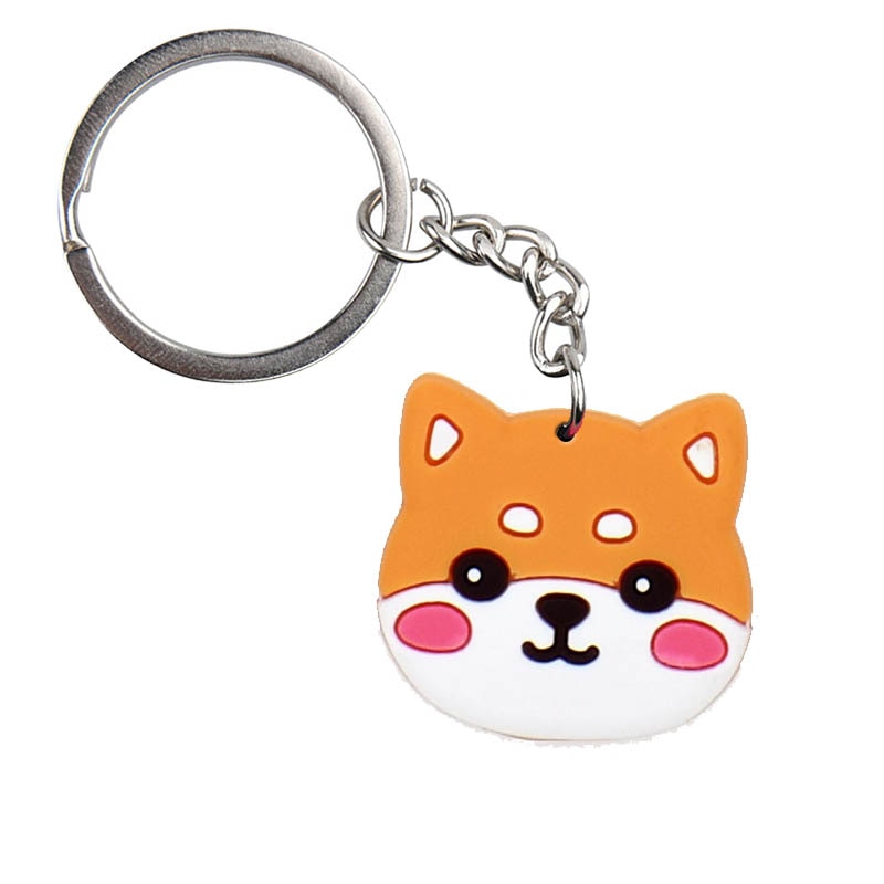 Akita Dog Cute Animals Cartoon Keychain Lovely Shape Key Holder fit women men