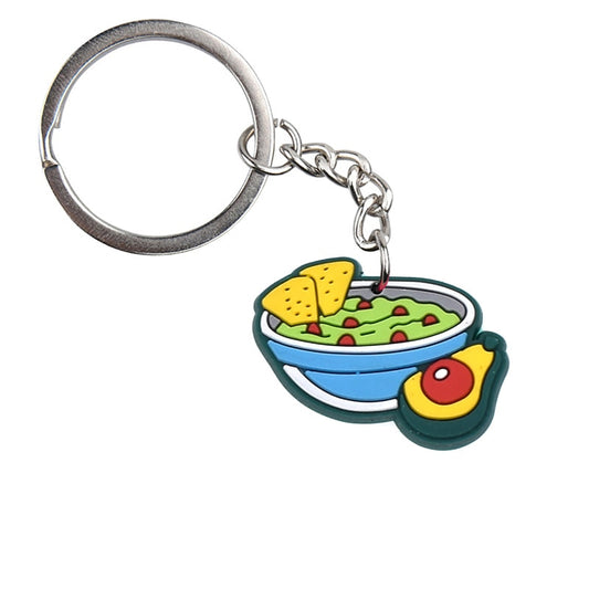 Guacamole And Chips Mexican Food Keychain Cartoon Creative Gift Key Holder