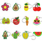 14 Styles PVC Cute Keychain Lovely Fruit Pineapple Cherry Car key Pendant