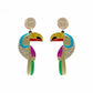 37 Styles Acrylic Mixed Drop Earrings Women Travel Fashion Cartoon Earrings