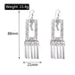Rectangular Textured Retro Dangle Earrings Women Gifts Earring Cute Girls