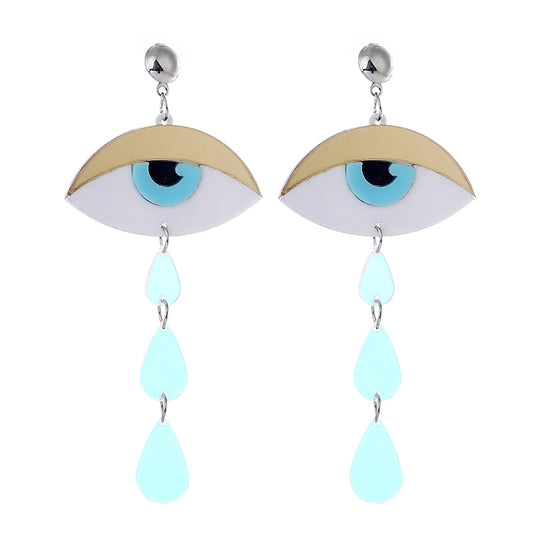 Eyes and Tears Drop Earrings Women Travel Fashion Cartoon Earrings Creative