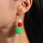 Green Red White Fluffy Balls Drop Earrings Women Charms Earring Fashion Creative
