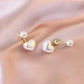 22 Styles Heart Pearl Flower Stud Earring Fashion Women Girls Vintage Cute