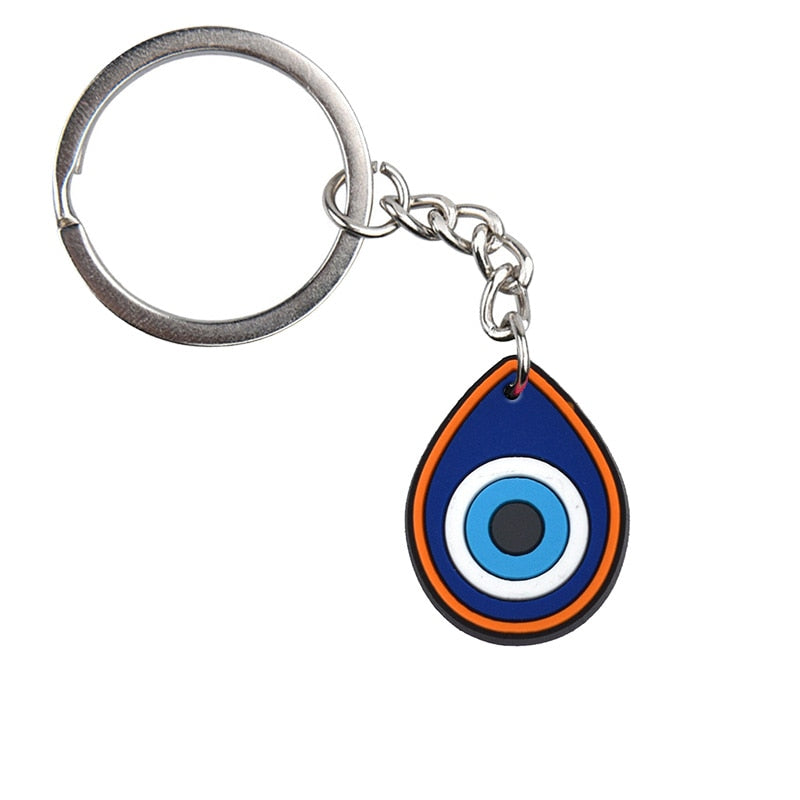 Drop Shaped Lucky Evil Eye Keychain Cartoon Key Holder Car handbag Keyring Gift