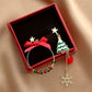 Christmas Tree Bow Drop Earrings Women Party Cute Art Jewelry Dangle Gifts