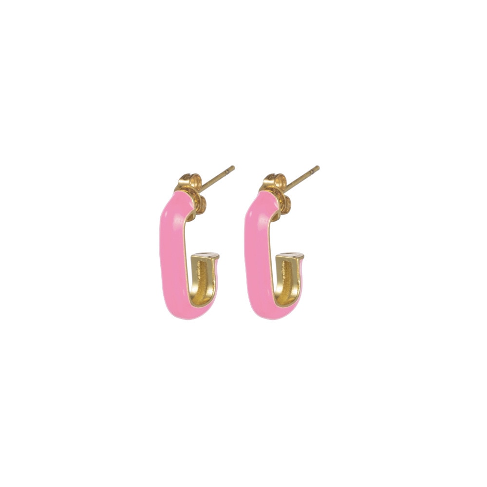 6 Colors Drip Enamel C Ring Hoop Earrings Cartoon Ear Pendants Accessories Women