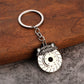 5 Colors Auto Parts Metal Keychain Car Hub Pendant Keyring For Men Women Car Key