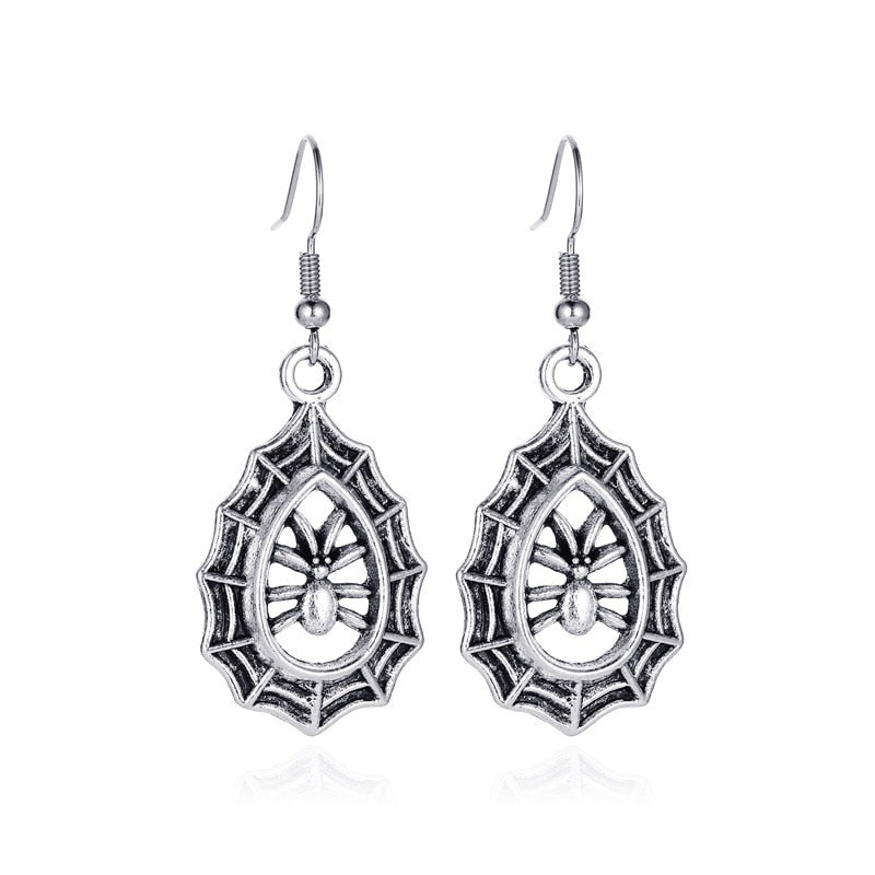 Spider Web Halloween Lady Cute Dangle Earrings for Women Jewelry Girls Earrings