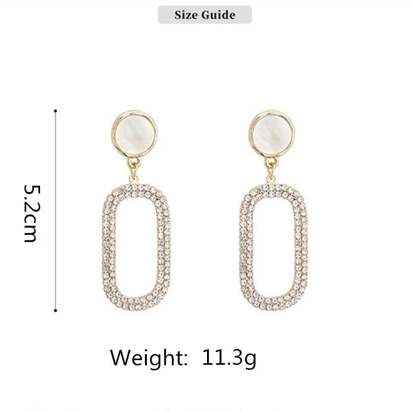 5 Styles Irregular Drop Earrings Inlaid With Rhinestones for Fashion Stylish