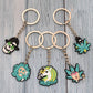 15 Styles Green Leaf High Vibes Style Keychain Car Keyring Cartoon Creative