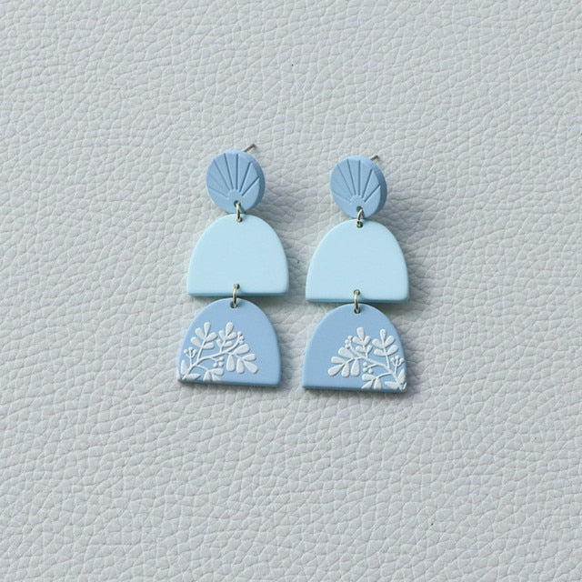 Snow Blue Dangle Earrings Women Travel Fashion Cartoon Earrings Creative Jewelry