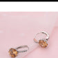 Brown Crystal Ear Buckle Ear Studs Earrings Female Fashion Earrings Jewelry