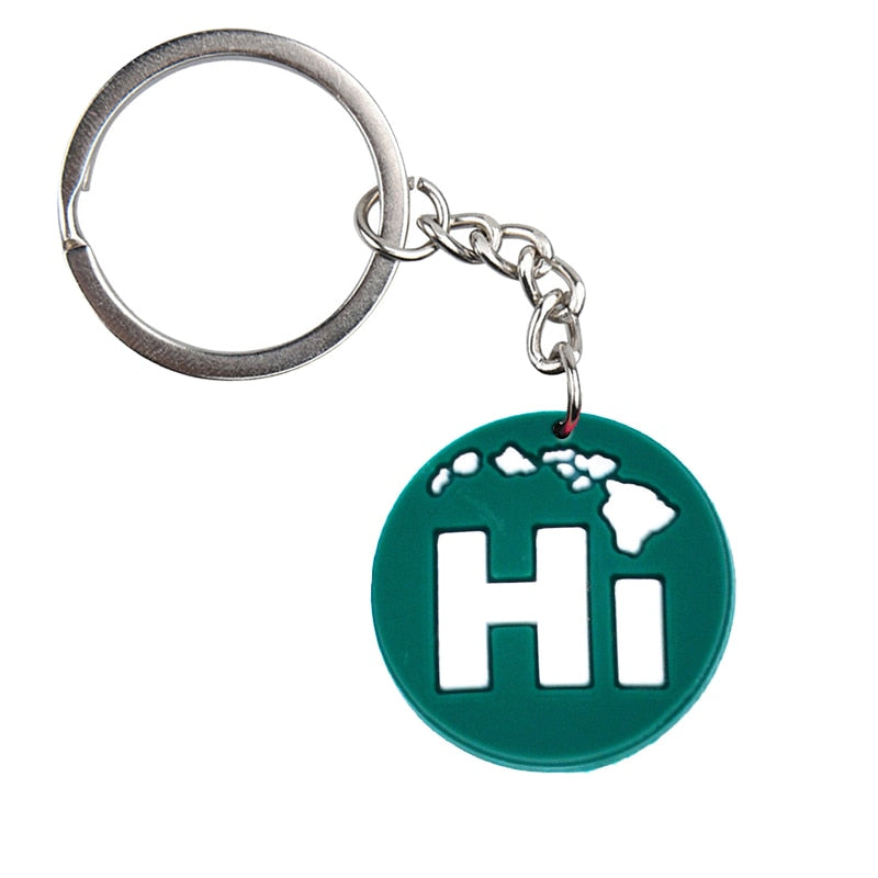 HI Keychain Car Keyring Cartoon Creative Pendant Souvenir Gift