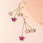 Hot Pink Glitter Drop Earrings Women Creativity Jewelry Cute Earring Girls Gift