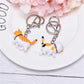 9 Colors Cute Cartoon Cat Pendant Keychain Fashion Bag Charms Ornament for Men