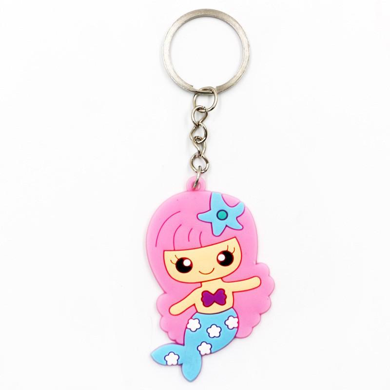 Mermaid Girl Star Fish Decor Keychain Party Gift Cute Keyring Cartoon DIY