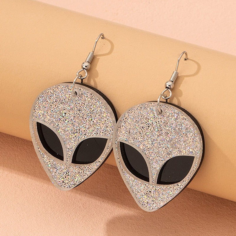 37 Styles Glitter Alien Football Letter Drop Earrings Women Fashion Creative Art