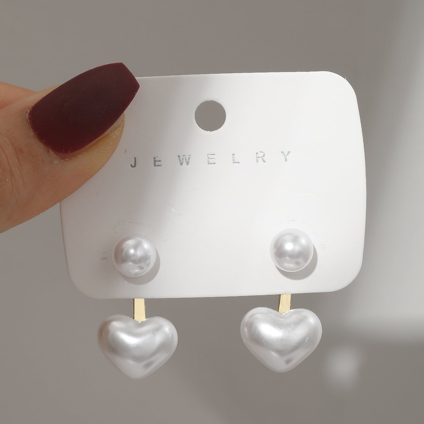 Heart Faux Pearl Earrings Women Wedding Vintage Earrings Gifts Accessories