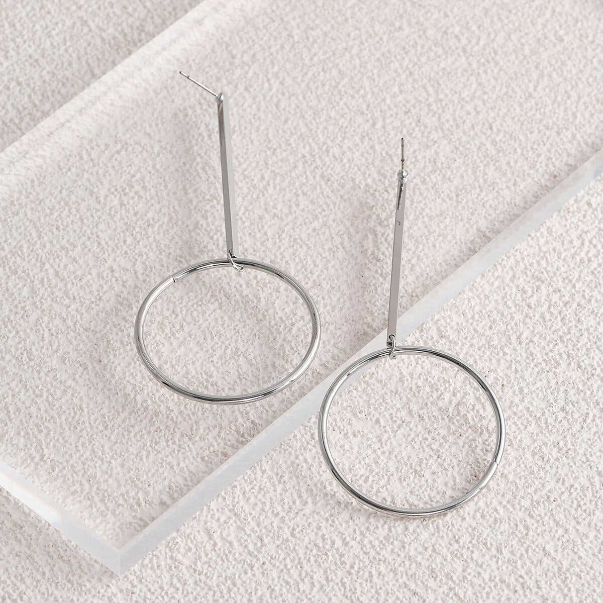 Geometric Circle Dangle Earrings for Fashion Stylish Jewelry Drop Earrings