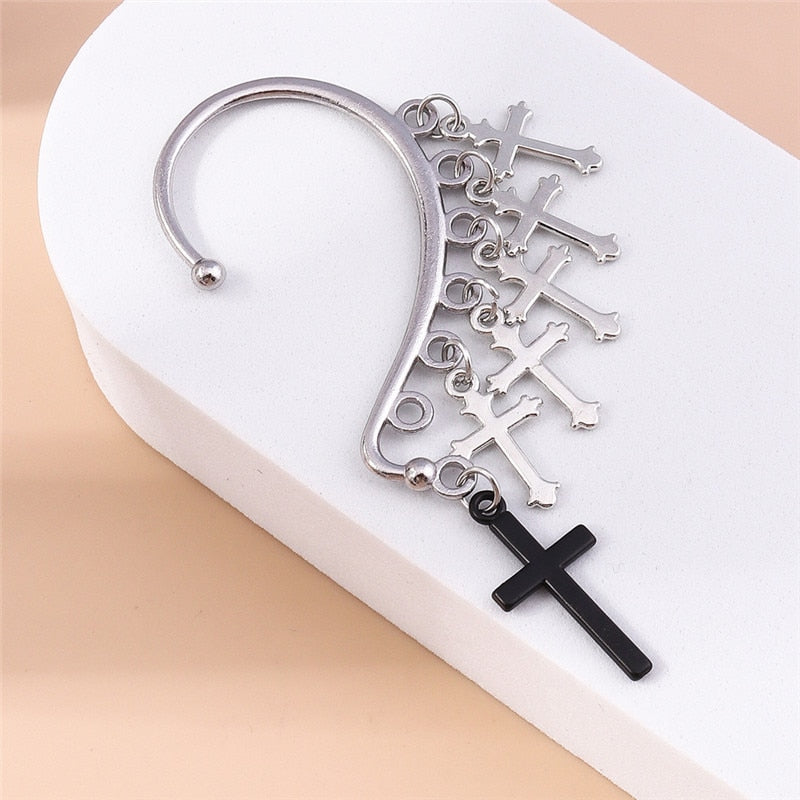 1Pc Multiple Cross Charms Ear Wrap Ear Accessories Trendy Women Fashion Earrings