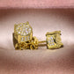 Princess Cut Zircon Stone Stud Earrings For Women Fashion Bridal Wedding Round