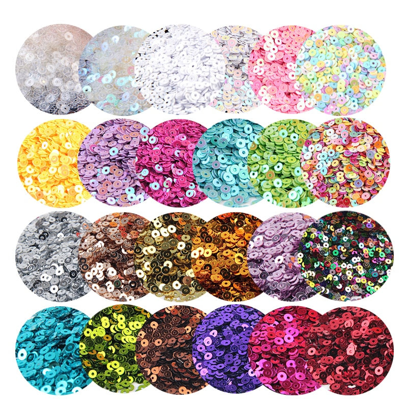 5mm Sequin Flat Round Loose Sequins Crafts Paillette Sewing Clothes Decoration