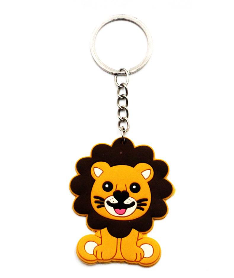 Baby Lion Animal Keychain Party Gift Cute Keyring Cartoon DIY Jewelry Souvenir