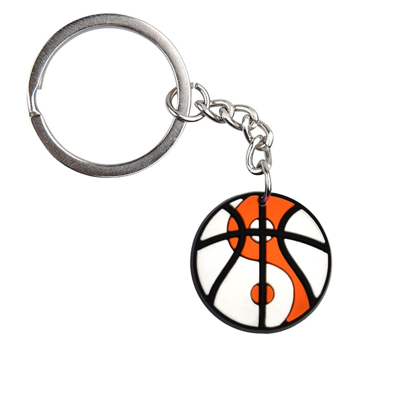 12 Styles PVC Sports Team Basketball Sportsman's Gift Keychain Car Keyring