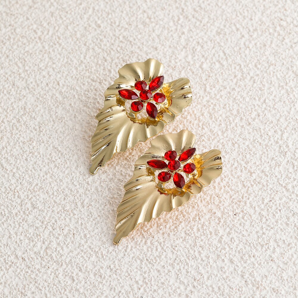 Large Leaf Earring Studs Ear Ornaments Gift Earrings Jewelry Accessories