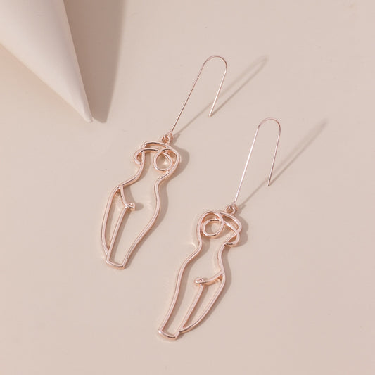 Abstract Girl Drop Earrings Women Travel Fashion Cartoon Earrings Creative