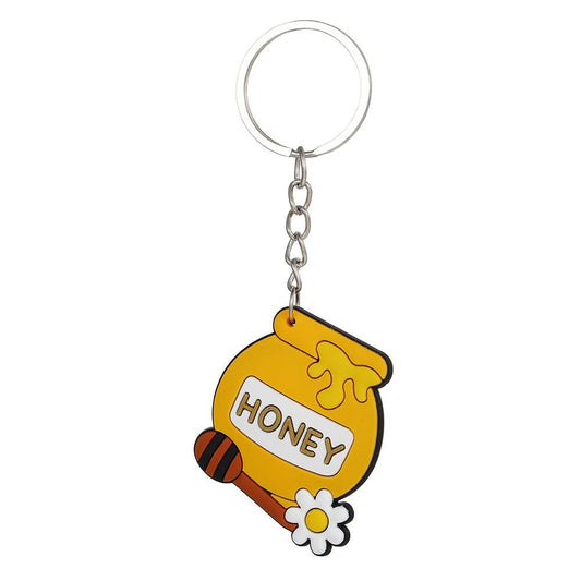 Honey Jar Keychain Party Gift Cute Keyring Cartoon DIY Jewelry Souvenir