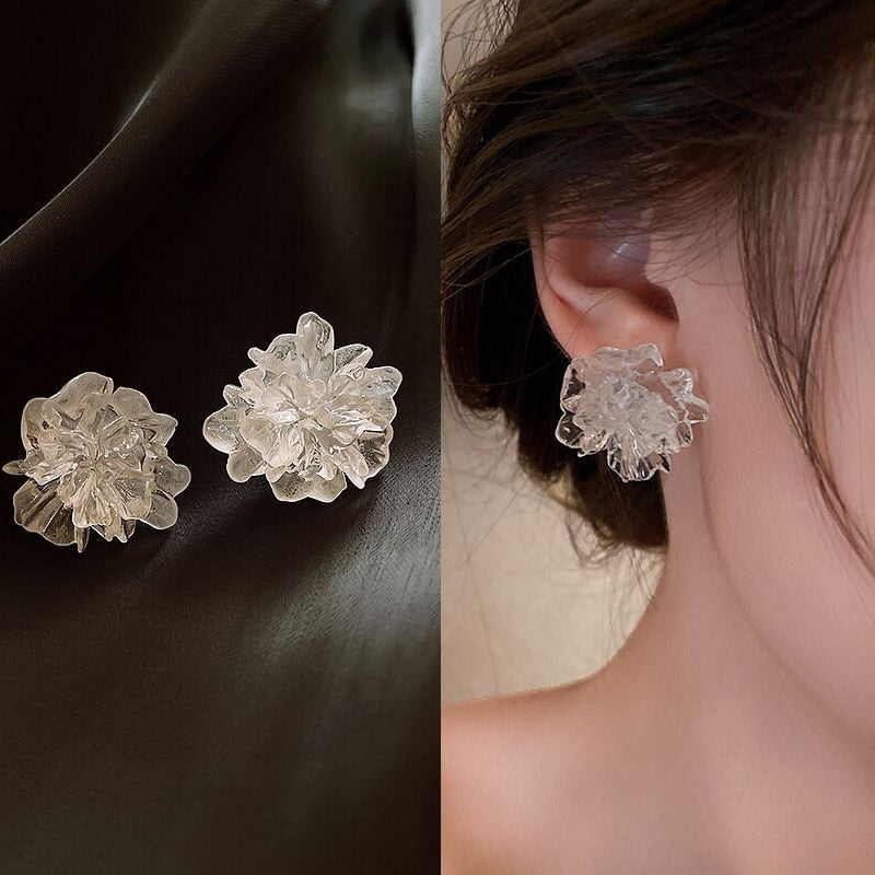 34 Styles Resin Flower Petal Dangle Earrings Fashion Party Girls Pendant