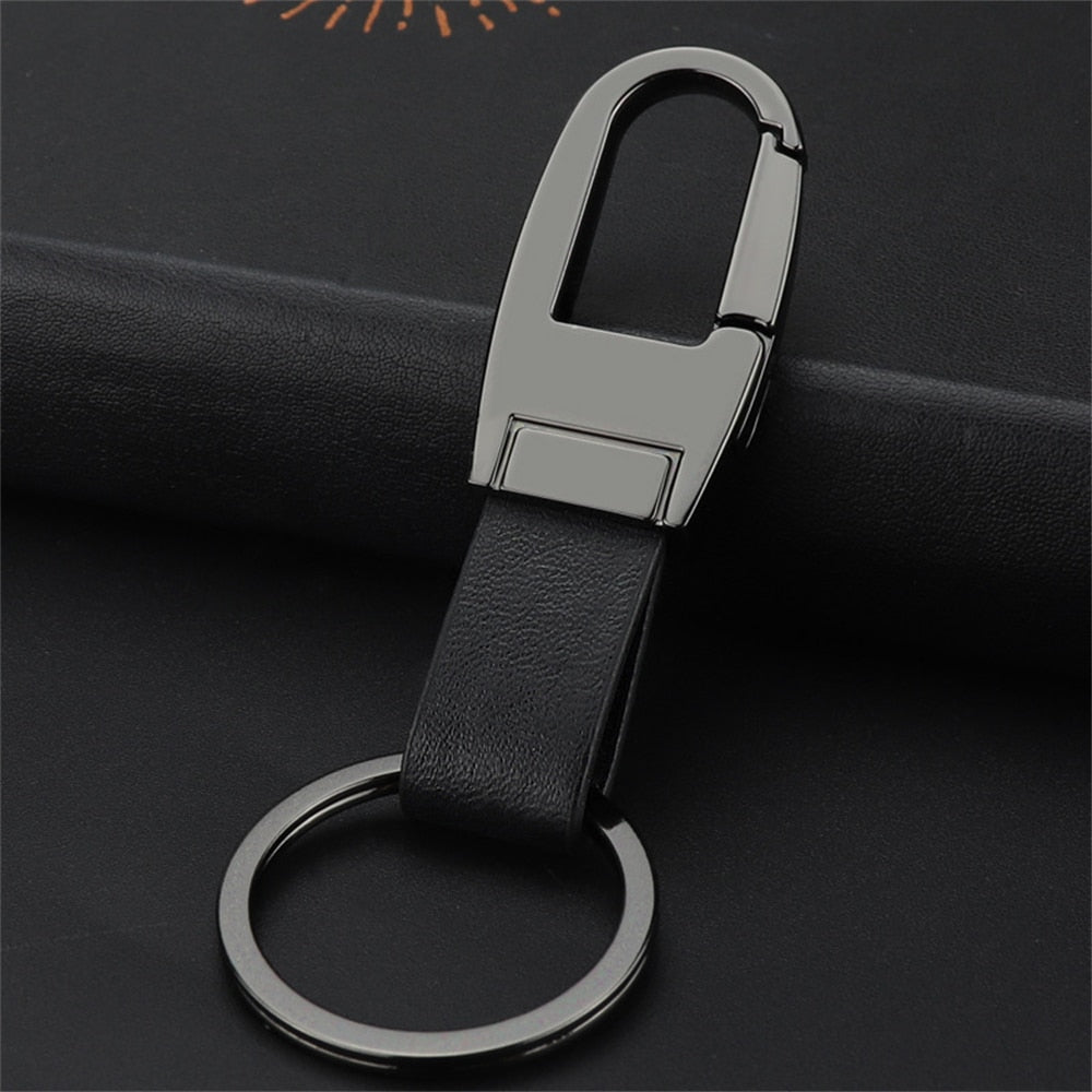 21 Styles PU Leather Keychains For Men Metal Waist Buckle Car Gentleman Business