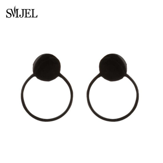 Circle Stainless Steel Earrings Women Jewelry Small Studs Gifts Earring