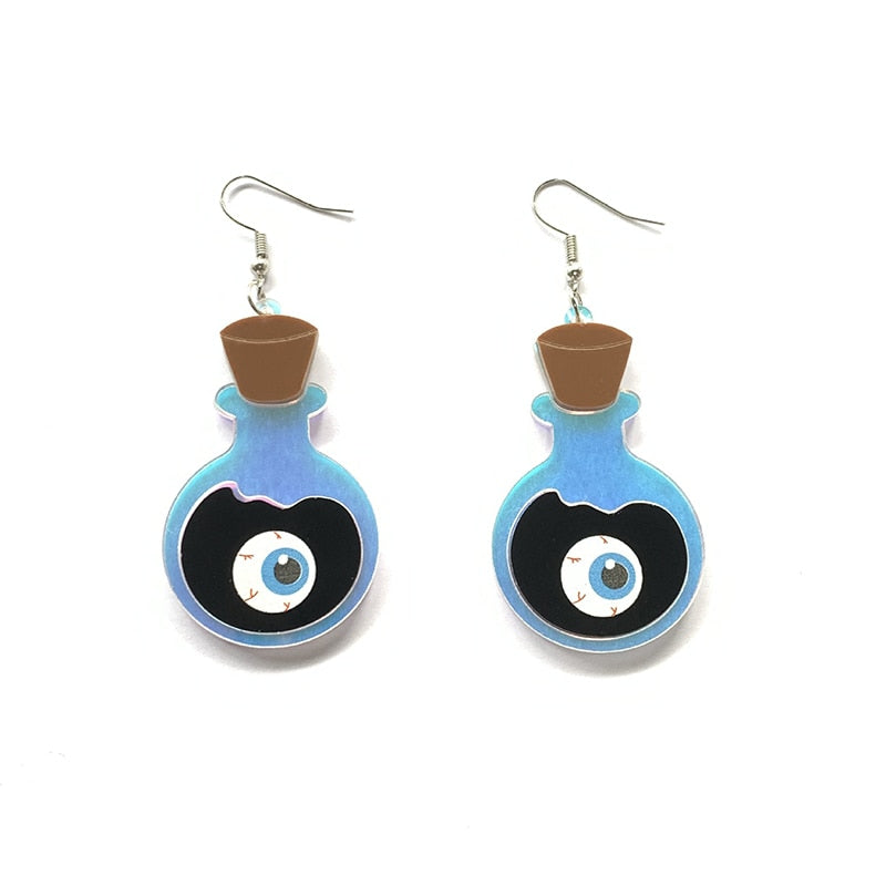 Chemical Eye Design Drop Earrings Women Travel Fashion Cartoon Earrings Creative