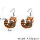 Creative Acrylic Raccoon Dangle Earrings Charms Jewelry Fashion Creative