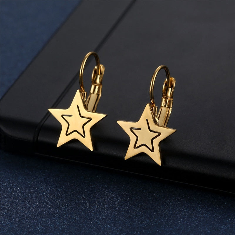 31 Styles Aesthetic Charms Stud Earrings Stainless Steel Women Party Gifts