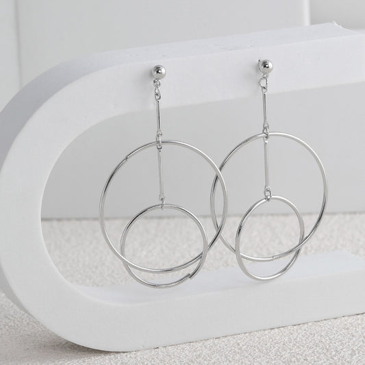 Circles Pendant Dangle Earrings for Fashion Stylish Jewelry Drop Earrings