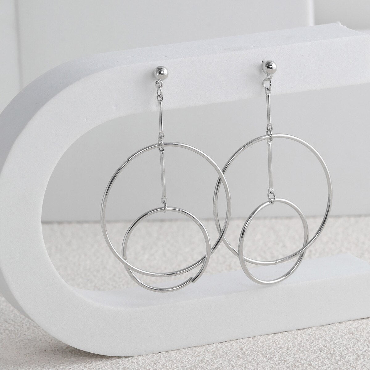 Circles Pendant Dangle Earrings for Fashion Stylish Jewelry Drop Earrings